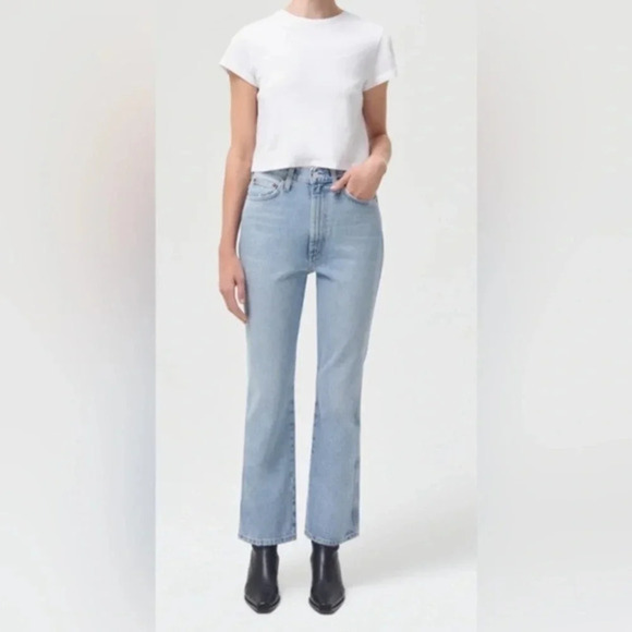 AGOLDE PINCH WAIST KICK FLARE IN RIPTIDE JEANS SIZE 30 B1219 - Picture 1 of 8